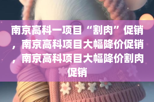 南京高科一项目“割肉”促销，南京高科项目大幅降价促销，南京高科项目大幅降价割肉促销