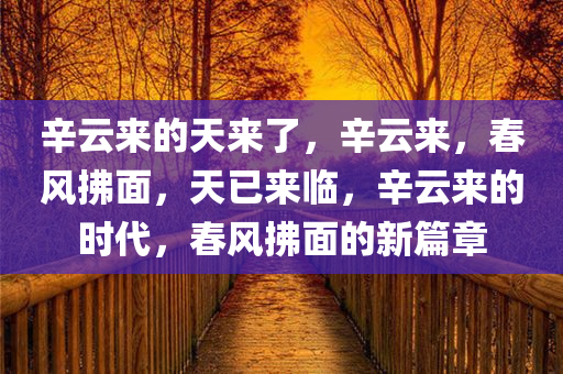 辛云来的天来了，辛云来，春风拂面，天已来临，辛云来的时代，春风拂面的新篇章