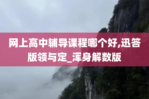 网上高中辅导课程哪个好,迅答版领与定_浑身解数版