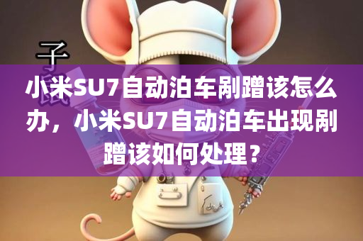 小米SU7自动泊车剐蹭该怎么办，小米SU7自动泊车出现剐蹭该如何处理？
