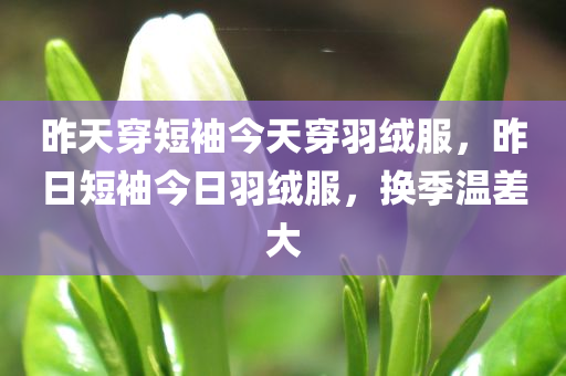 昨天穿短袖今天穿羽绒服，昨日短袖今日羽绒服，换季温差大