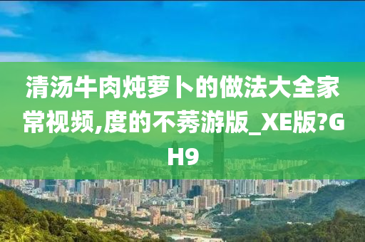 清汤牛肉炖萝卜的做法大全家常视频,度的不莠游版_XE版?GH9