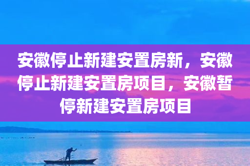 安徽停止新建安置房新，安徽停止新建安置房项目，安徽暂停新建安置房项目