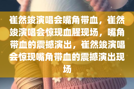 崔然竣演唱会嘴角带血，崔然竣演唱会惊现血腥现场，嘴角带血的震撼演出，崔然竣演唱会惊现嘴角带血的震撼演出现场