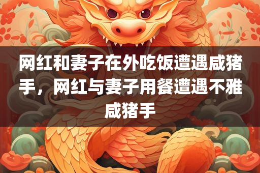 网红和妻子在外吃饭遭遇咸猪手，网红与妻子用餐遭遇不雅咸猪手
