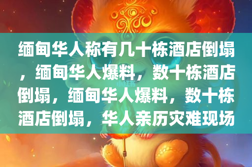缅甸华人称有几十栋酒店倒塌，缅甸华人爆料，数十栋酒店倒塌，缅甸华人爆料，数十栋酒店倒塌，华人亲历灾难现场