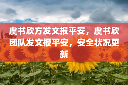 虞书欣方发文报平安，虞书欣团队发文报平安，安全状况更新