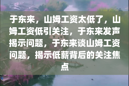 于东来，山姆工资太低了，山姆工资低引关注，于东来发声揭示问题，于东来谈山姆工资问题，揭示低薪背后的关注焦点