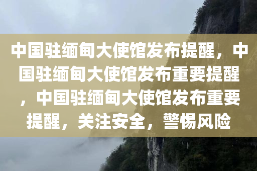 中国驻缅甸大使馆发布提醒，中国驻缅甸大使馆发布重要提醒，中国驻缅甸大使馆发布重要提醒，关注安全，警惕风险