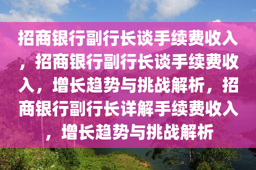 招商银行副行长谈手续费收入，招商银行副行长谈手续费收入，增长趋势与挑战解析，招商银行副行长详解手续费收入，增长趋势与挑战解析