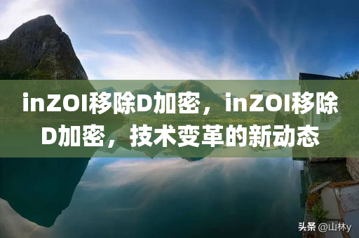 inZOI移除D加密，inZOI移除D加密，技术变革的新动态，inZOI技术变革，移除D加密的新动态