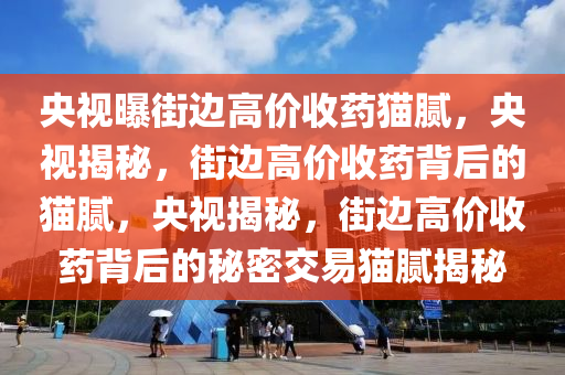央视曝街边高价收药猫腻，央视揭秘，街边高价收药背后的猫腻，央视揭秘，街边高价收药背后的秘密交易猫腻揭秘
