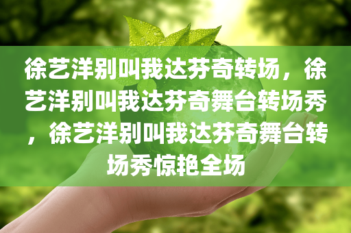 徐艺洋别叫我达芬奇转场，徐艺洋别叫我达芬奇舞台转场秀，徐艺洋别叫我达芬奇舞台转场秀惊艳全场