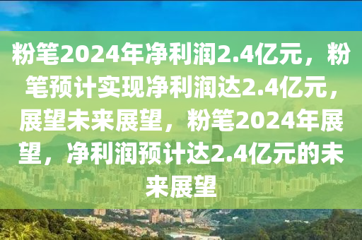 粉笔2024年净利润2.4亿元，粉笔预计实现净利润达2.4亿元，展望未来展望，粉笔2024年展望，净利润预计达2.4亿元的未来展望