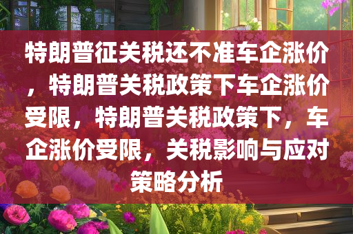 特朗普征关税还不准车企涨价，特朗普关税政策下车企涨价受限，特朗普关税政策下，车企涨价受限，关税影响与应对策略分析