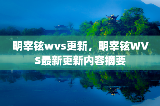 明宰铉wvs更新，明宰铉WVS最新更新内容摘要