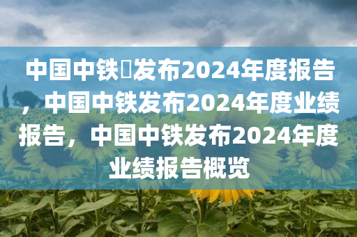 中国中铁?发布2024年度报告，中国中铁发布2024年度业绩报告，中国中铁发布2024年度业绩报告概览