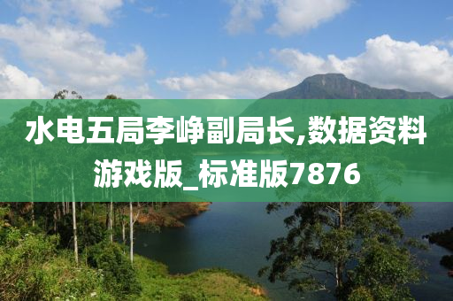 水电五局李峥副局长,数据资料游戏版_标准版7876