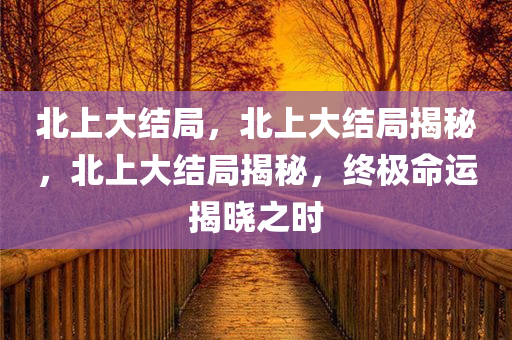 北上大结局，北上大结局揭秘，北上大结局揭秘，终极命运揭晓之时