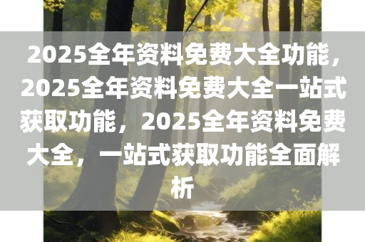 2025全年资料免费大全功能，2025全年资料免费大全一站式获取功能，2025全年资料免费大全，一站式获取功能全面解析