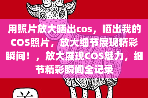 用照片放大晒出cos，晒出我的COS照片，放大细节展现精彩瞬间！，放大展现COS魅力，细节精彩瞬间全记录