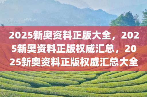 2025新奥资料正版大全，2025新奥资料正版权威汇总，2025新奥资料正版权威汇总大全