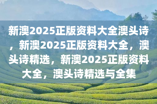 新澳2025正版资料大全澳头诗，新澳2025正版资料大全，澳头诗精选，新澳2025正版资料大全，澳头诗精选与全集