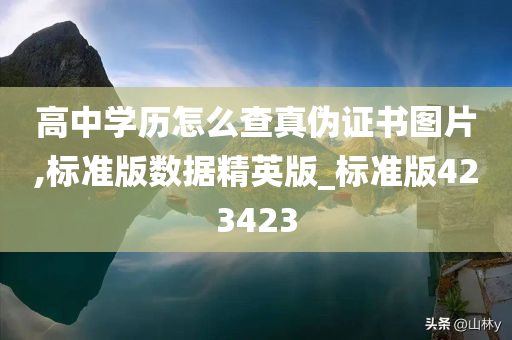 高中学历怎么查真伪证书图片,标准版数据精英版_标准版423423