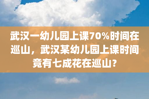 武汉一幼儿园上课70%时间在巡山，武汉某幼儿园上课时间竟有七成花在巡山？