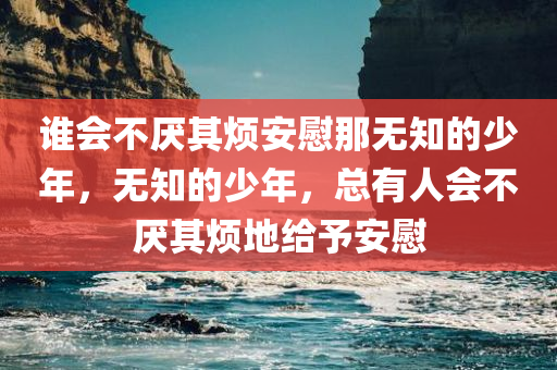 谁会不厌其烦安慰那无知的少年，无知的少年，总有人会不厌其烦地给予安慰，无知的少年，总有人愿意给予安慰的力量