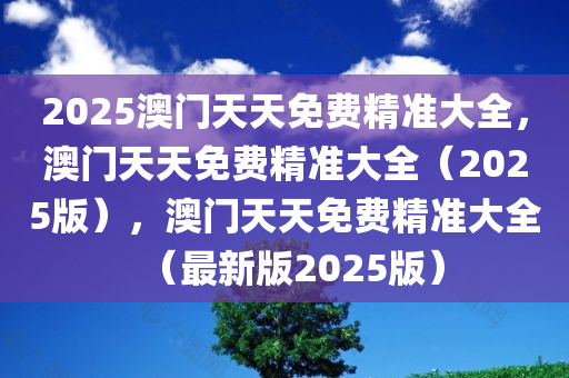 2025澳门天天免费精准大全，澳门天天免费精准大全（2025版），澳门天天免费精准大全（最新版2025版）