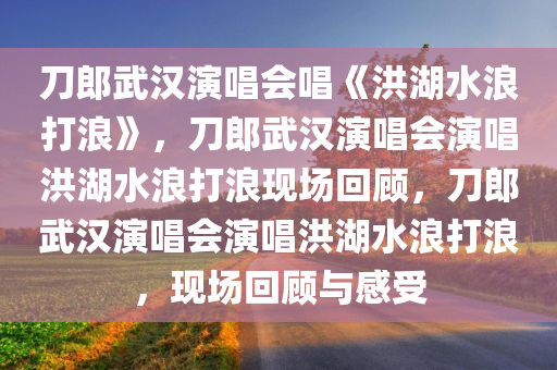 刀郎武汉演唱会唱《洪湖水浪打浪》，刀郎武汉演唱会演唱洪湖水浪打浪现场回顾，刀郎武汉演唱会演唱洪湖水浪打浪，现场回顾与感受