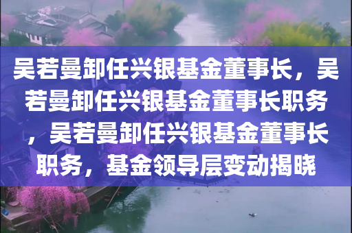 吴若曼卸任兴银基金董事长，吴若曼卸任兴银基金董事长职务，吴若曼卸任兴银基金董事长职务，基金领导层变动揭晓