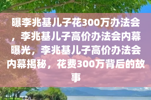 曝李兆基儿子花300万办法会，李兆基儿子高价办法会内幕曝光，李兆基儿子高价办法会内幕揭秘，花费300万背后的故事