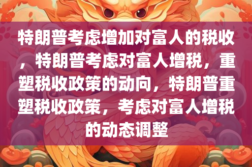 特朗普考虑增加对富人的税收，特朗普考虑对富人增税，重塑税收政策的动向，特朗普重塑税收政策，考虑对富人增税的动态调整