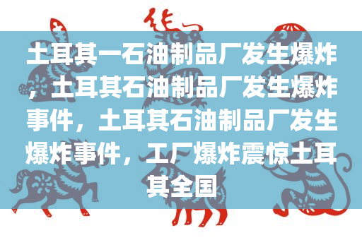 土耳其一石油制品厂发生爆炸，土耳其石油制品厂发生爆炸事件，土耳其石油制品厂发生爆炸事件，工厂爆炸震惊土耳其全国