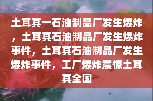 土耳其一石油制品厂发生爆炸，土耳其石油制品厂发生爆炸事件，土耳其石油制品厂发生爆炸事件，工厂爆炸震惊土耳其全国