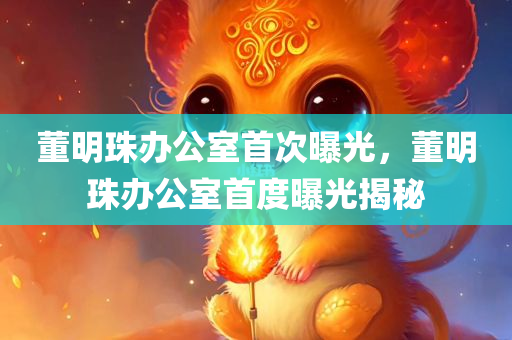 董明珠办公室首次曝光，董明珠办公室首度曝光揭秘，董明珠办公室首度公开揭秘，一窥商界女强人背后的工作空间