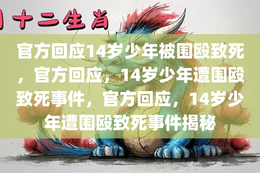 官方回应14岁少年被围殴致死，官方回应，14岁少年遭围殴致死事件，官方回应，14岁少年遭围殴致死事件揭秘