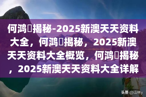 何鸿燊揭秘-2025新澳天天资料大全，何鸿燊揭秘，2025新澳天天资料大全概览，何鸿燊揭秘，2025新澳天天资料大全详解