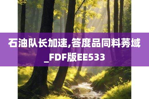 石油队长加速,答度品同料莠域_FDF版EE533
