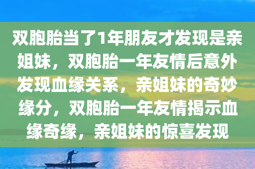 双胞胎当了1年朋友才发现是亲姐妹，双胞胎一年友情后意外发现血缘关系，亲姐妹的奇妙缘分，双胞胎一年友情揭示血缘奇缘，亲姐妹的惊喜发现