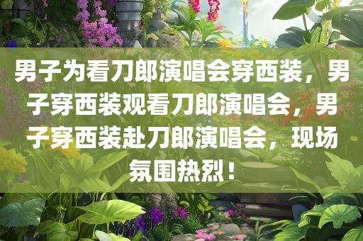 男子为看刀郎演唱会穿西装，男子穿西装观看刀郎演唱会，男子穿西装赴刀郎演唱会，现场氛围热烈！