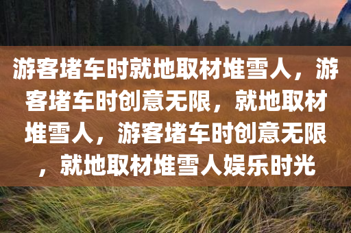 游客堵车时就地取材堆雪人，游客堵车时创意无限，就地取材堆雪人，游客堵车时创意无限，就地取材堆雪人娱乐时光