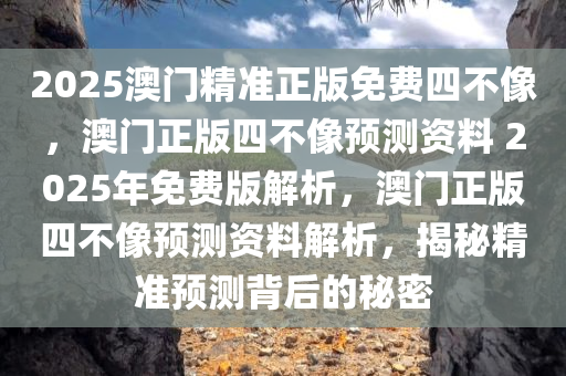 2025澳门精准正版免费四不像，澳门正版四不像预测资料 2025年免费版解析，澳门正版四不像预测资料解析，揭秘精准预测背后的秘密