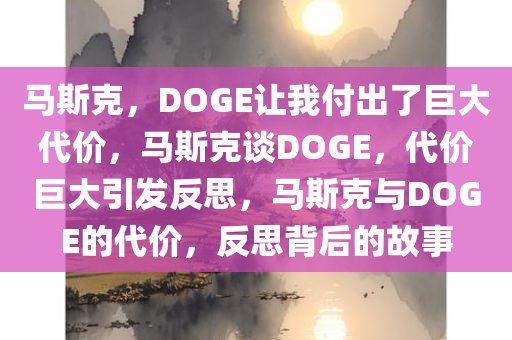 马斯克，DOGE让我付出了巨大代价，马斯克谈DOGE，代价巨大引发反思，马斯克与DOGE的代价，反思背后的故事