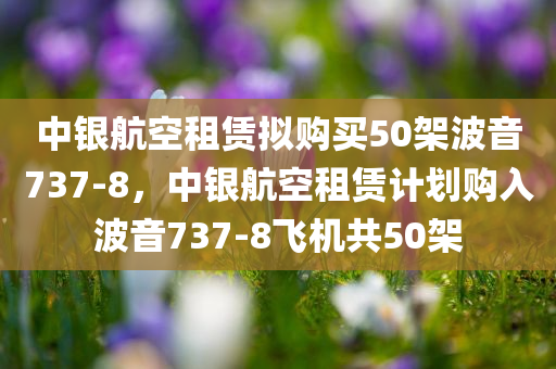 中银航空租赁拟购买50架波音737-8，中银航空租赁计划购入波音737-8飞机共50架