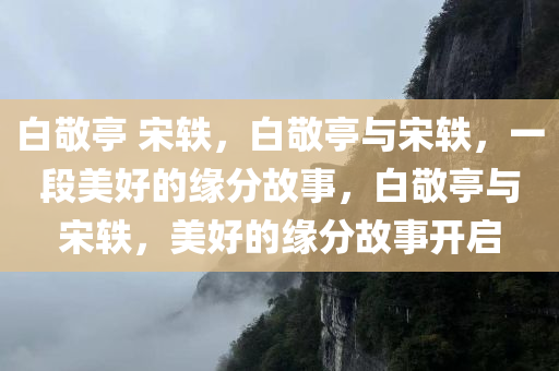 白敬亭 宋轶，白敬亭与宋轶，一段美好的缘分故事，白敬亭与宋轶，美好的缘分故事开启
