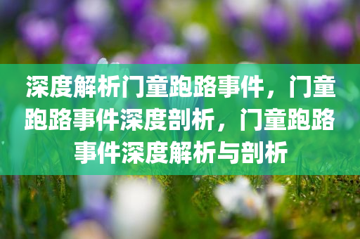 深度解析门童跑路事件，门童跑路事件深度剖析，门童跑路事件深度解析与剖析