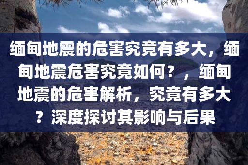 缅甸地震的危害究竟有多大，缅甸地震危害究竟如何？，缅甸地震的危害解析，究竟有多大？深度探讨其影响与后果